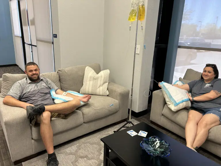 Sunny & Jake getting IVs