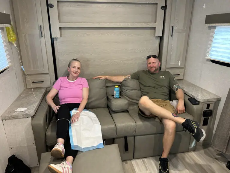 1st IV in trailer