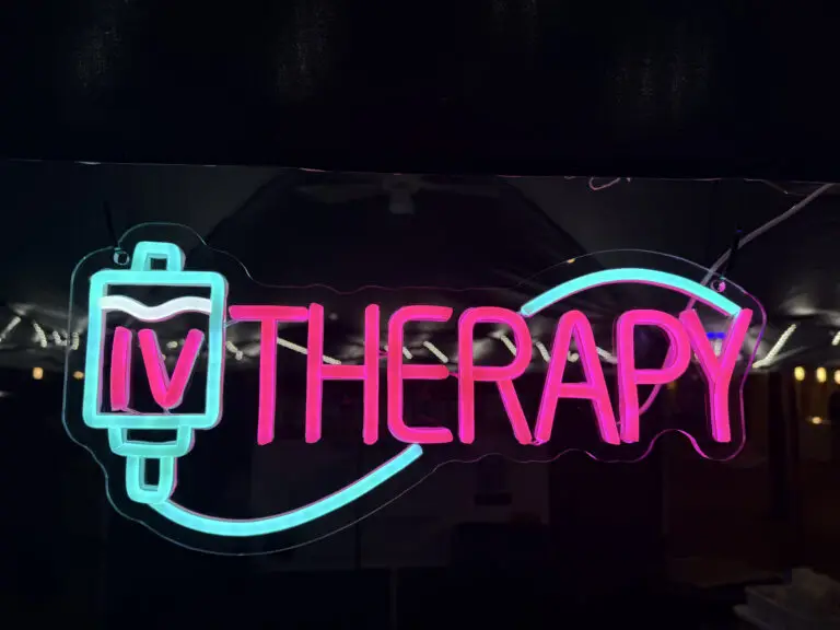 IV Therapy neon sign